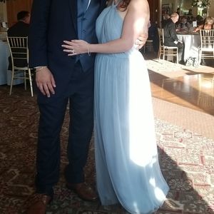 Davids bridal dress dusty blue